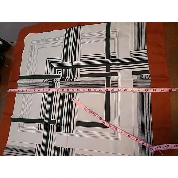 Vintage FIORINI Womens Scarf Brown Black Cream 30 Inch - Picture 6 of 8